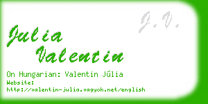 julia valentin business card