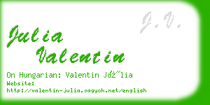 julia valentin business card
